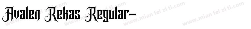 Avalen Rekas Regular字体转换